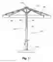Fig. 02 - Umbrella having structural rib configured to receive electrical components and associated wiring