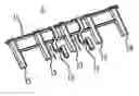 Fig. 01 - Light-guiding structure having spring member and positioning portion for being assembled to a panel easily
