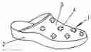 Fig. 01 - Plastic shoe provided with decoration and method of manufacturing using casting mold