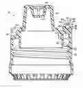Fig. 01 - Closure with deflectable finger for retention of lid hinge shaft