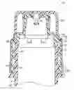 Fig. 01 - Closure with flap for retaining a lid hinge shaft