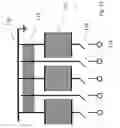Fig. 14 - Thermal printing head with two-dimensional array of resistive heating elements, and method for printing using same