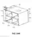 Fig. 70 - Electrical contacts connecting storage magazine to docking station in a data storage library having non male/female-type pin-engaging-pad cooperation