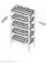 Fig. 06 - Space adjustable rack for cocktail glasses to endure earthquake