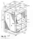 Fig. 05 - Lightweight stackable horizontal dispensing container with braces