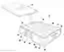 Fig. 01 - Cutting board assembly having drawer with variable volume containment space
