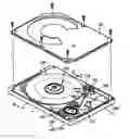 Fig. 01 - Hard disk drive adapted to detect free-fall and perform emergency parking of read/write head prior to impact