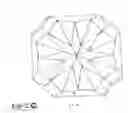 Fig. 06 - Modified princess cut diamond having hearts and arrows pattern and method