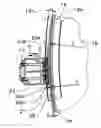 Fig. 01 - Apparatus at a carding machine having a cylinder, carding elements and displaceable holding elements