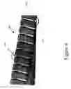 Fig. 11 - Micro-mechanical beam protective support structures wherein at least two adjacent support structures touch each other upon reaching a predetermined bending action