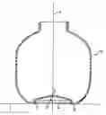 Fig. 01 - Plastic container base structure and method for hot filling a plastic container