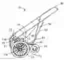 Fig. 01 - Three wheeled stroller with single steerable rear wheel