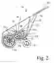 Fig. 03 - Three wheeled stroller with single steerable rear wheel