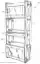 Fig. 01 - Shelving with a drop leaf, drawer and pullout tray