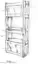 Fig. 02 - Shelving with a drop leaf, drawer and pullout tray