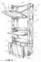 Fig. 04 - Shelving with a drop leaf, drawer and pullout tray