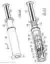 Fig. 11 - Latching blocking mechanisms and safety medical needle assemblies
