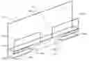 Fig. 01 - Book holder having a central gap in a transparent front panel for turning pages which are magnetically secured to the front panel