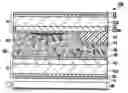 Fig. 01 - Liquid crystal device having a stripe-shaped dielectric protrusion in the transmissive display area and a circular dielectric protrusion in the reflective display area
