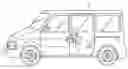 Fig. 01 - Operating device of a door latch in a vehicle