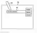 Fig. 01 - Touch screen user interface for digital reprographic device with pop-up menu display