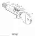 Fig. 14 - Dual action lock for keys