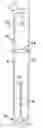 Fig. 01 - Crutch-like mobility assist device with rotatable footer assembly