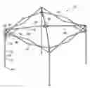 Fig. 01 - Collapsible gazebo frame with independent canopy support