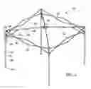 Fig. 02 - Collapsible gazebo frame with independent canopy support