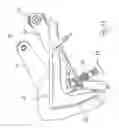 Fig. 10 - Device for restraining the rise of a step roller of a people conveyor