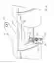 Fig. 11 - Device for restraining the rise of a step roller of a people conveyor
