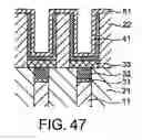 Fig. 22 - MEMORY WITH MEMORY CELLS THAT INCLUDE A MIM TYPE CAPACITOR WITH A LOWER ELECTRODE MADE FOR REDUCED RESISTANCE AT AN INTERFACE WITH A METAL FILM