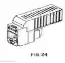 Fig. 19 - Patch panel with a motherboard for connecting communications jacks