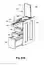 Fig. 33 - Modular laundry system with horizontal module spanning two laundry appliances