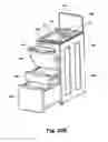 Fig. 37 - Modular laundry system with horizontal module spanning two laundry appliances