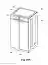 Fig. 44 - Modular laundry system with horizontal module spanning two laundry appliances