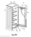 Fig. 47 - Modular laundry system with horizontal module spanning two laundry appliances