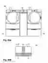 Fig. 55 - Modular laundry system with horizontal module spanning two laundry appliances