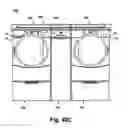 Fig. 56 - Modular laundry system with horizontal module spanning two laundry appliances