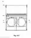 Fig. 58 - Modular laundry system with horizontal module spanning two laundry appliances