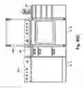 Fig. 64 - Modular laundry system with horizontal module spanning two laundry appliances