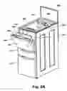 Fig. 13 - Vertical laundry module with backsplash