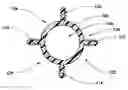 Fig. 01 - Support separators for high performance communications cable with optional hollow tubes for; blown optical fiber, coaxial, and/or twisted pair conductors