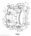 Fig. 04 - Multi-disc brake with fixed center brake pad assembly