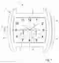 Fig. 02 - Watch provided with push-buttons comprising a mechanism for actuating delocalised control elements of a clockwork