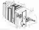Fig. 01 - Lock for the multiple locking of doors or wall sections in housings of cabinets