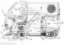 Fig. 01 - Self-propelled sweeper including a front steering axle