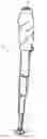 Fig. 01 - Retractable snow pole and snowboard binding combination