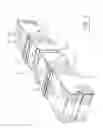 Fig. 03 - Multiple retaining wall block unit with off-center splitting grooves