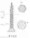Fig. 04 - Screw with ridges and grooves between threads on shank